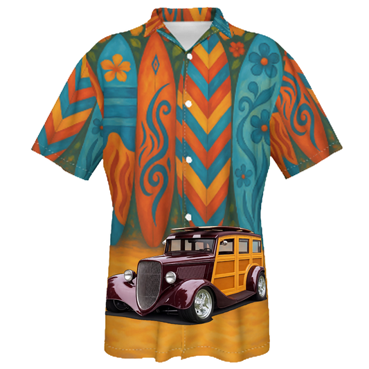 WUDN33 (CA) Hawaiian Shirt - Surfboard