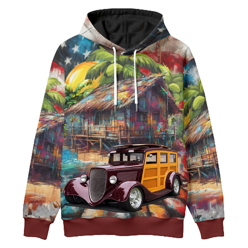 WUDN33 (CA) Woodie Hoodie - Patriotic