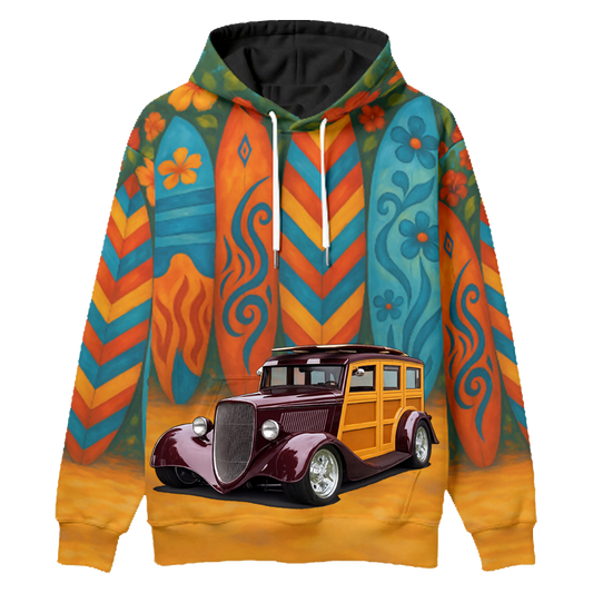 WUDN33 (CA) Woodie Hoodie - Surfboard