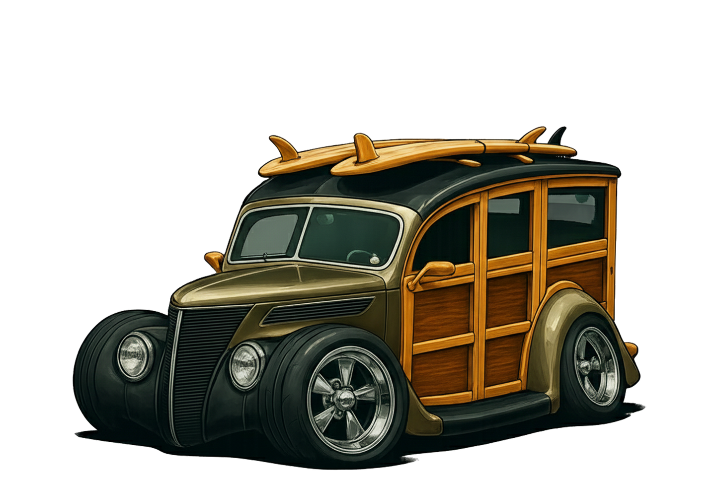 WUDN37 (CA) T-Shirt - Tropical Woodie