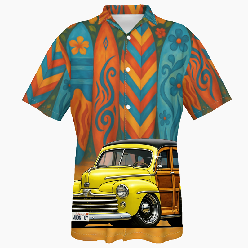 WUDNTOY (CA) Hawaiian Shirt - Surfboard