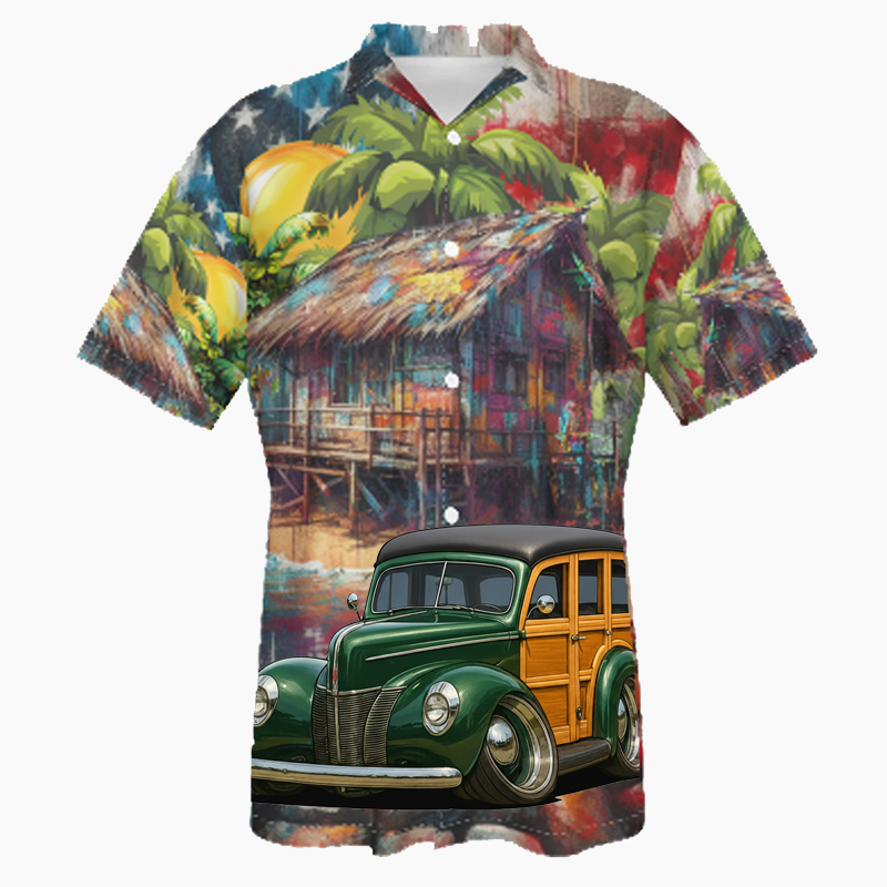 WYWOODY (CA) Hawaiian Shirt - Patriotic
