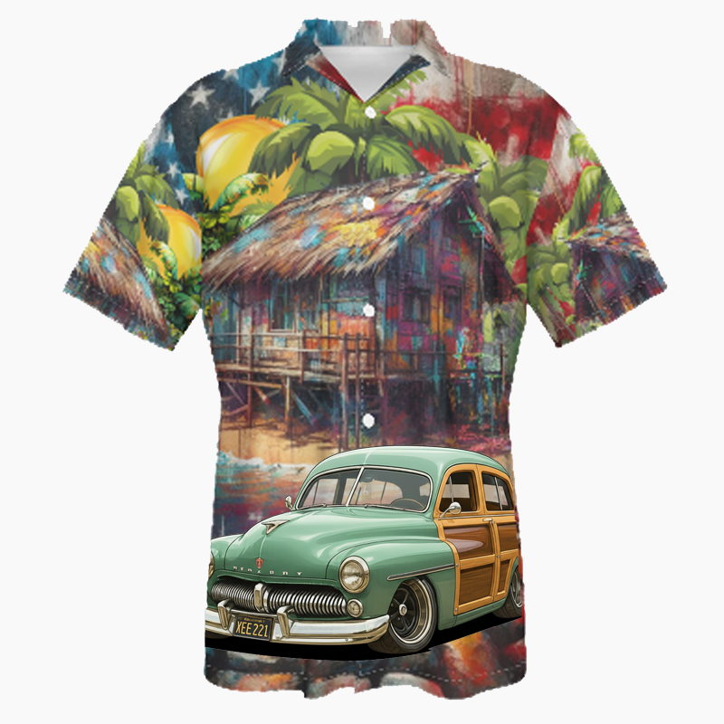 XEE221 (CA) Hawaiian Shirt - Patriotic