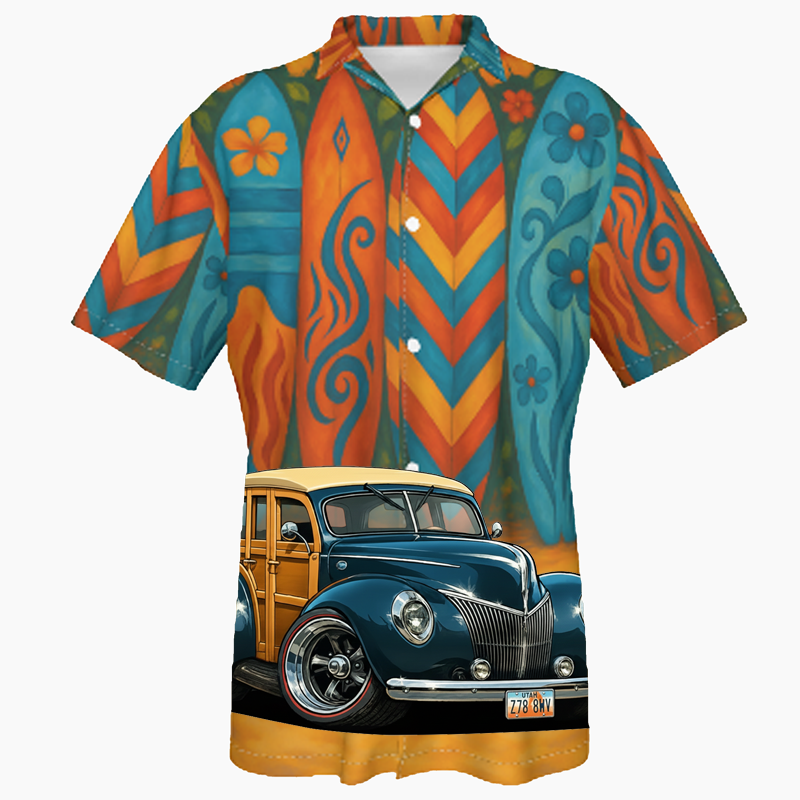 Z788WV (UT) Hawaiian Shirt - Surfboard
